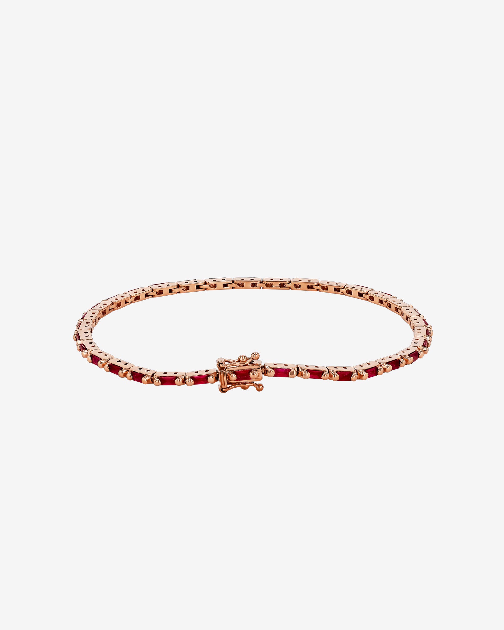 Suzanne Kalan Linear Ruby Tennis Bracelet in 18k rose gold