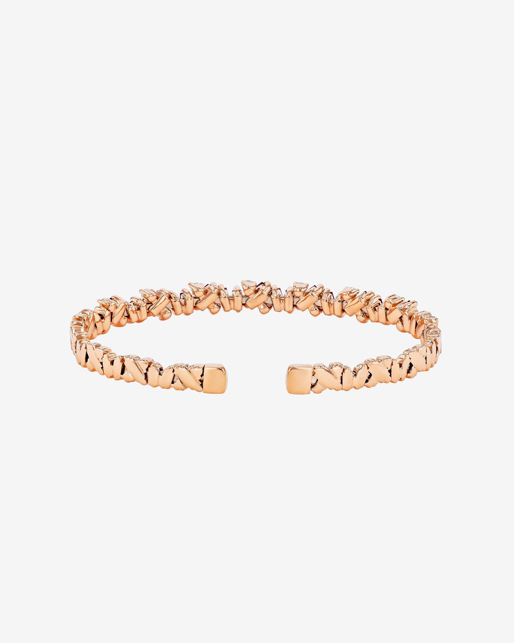 Suzanne Kalan Frenzy Reborn Ruby Bangle in 18k rose gold