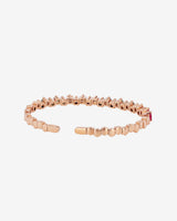 Suzanne Kalan Princess Staggered Rainbow Sapphire Bangle in 18k rose gold
