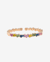 Suzanne Kalan Bold Reborn Pastel Sapphire Bangle in 18k rose gold