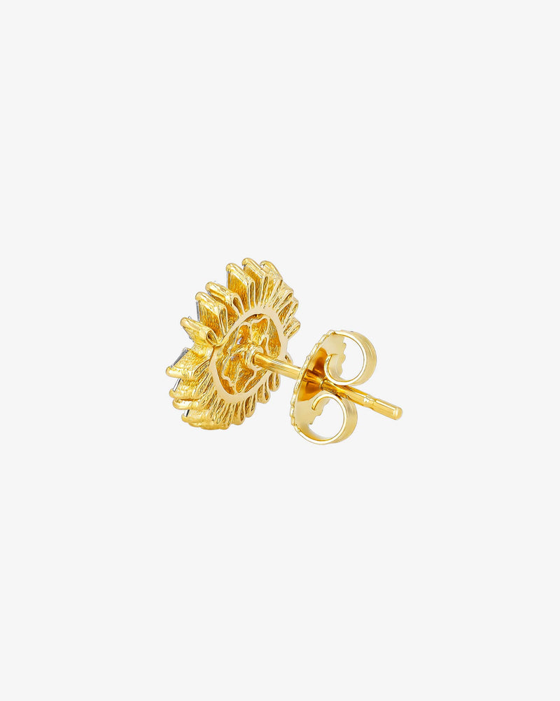 Suzanne Kalan Evil Eye Mini Light Blue Sapphire Studs in 18k yellow gold