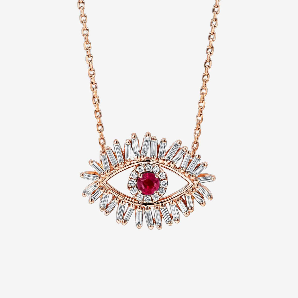 Evil Eye Midi Ruby Pendant | Evil Eye Jewelry | Suzanne Kalan®