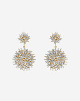 Suzanne Kalan Classic Diamond Midi Flower Drop Earrings in 18k yellow gold