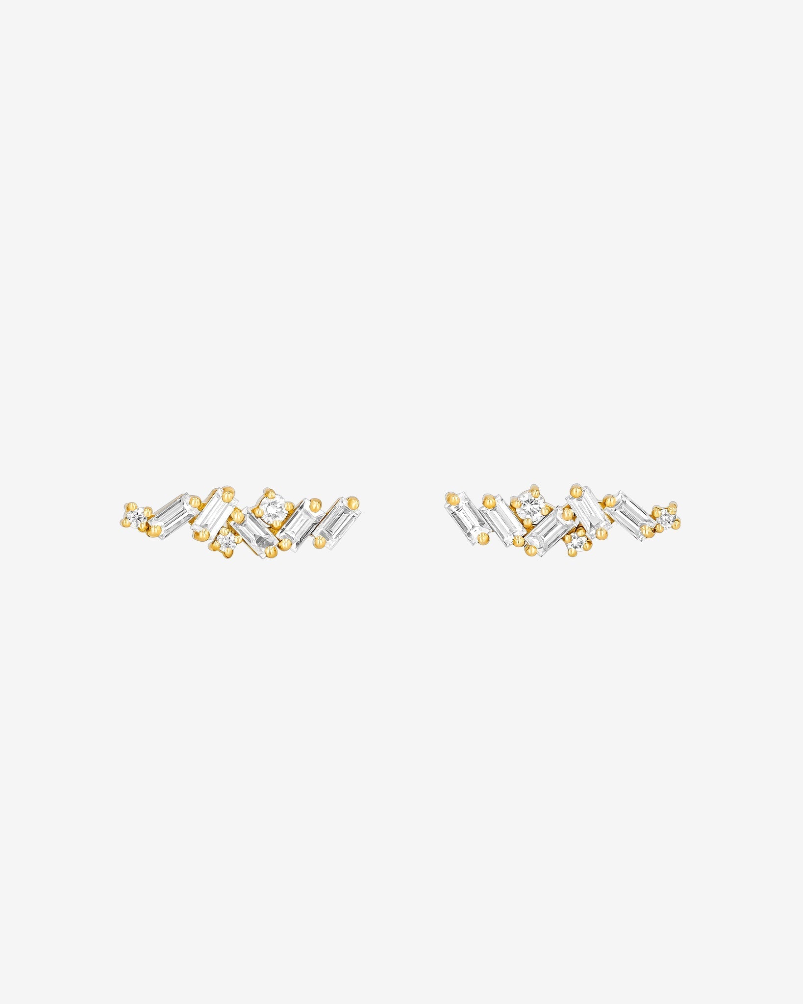 Suzanne Kalan Frenzy Diamond Studs in 18k yellow gold