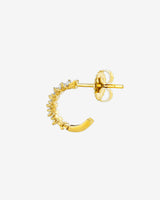 Suzanne Kalan Classic Diamond ZigZag Mini Hoops in 18k yellow gold