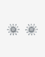 Suzanne Kalan Classic Diamond Flower Studs in 18k white gold