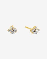 Suzanne Kalan Bold Cluster Diamond Studs in 18k yellow gold