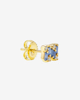 Suzanne Kalan Shimmer Light Blue Sapphire Studs in 18k yellow gold