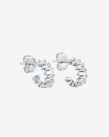 Suzanne Kalan Bold ZigZag Diamond Mini Hoops in 18k white gold