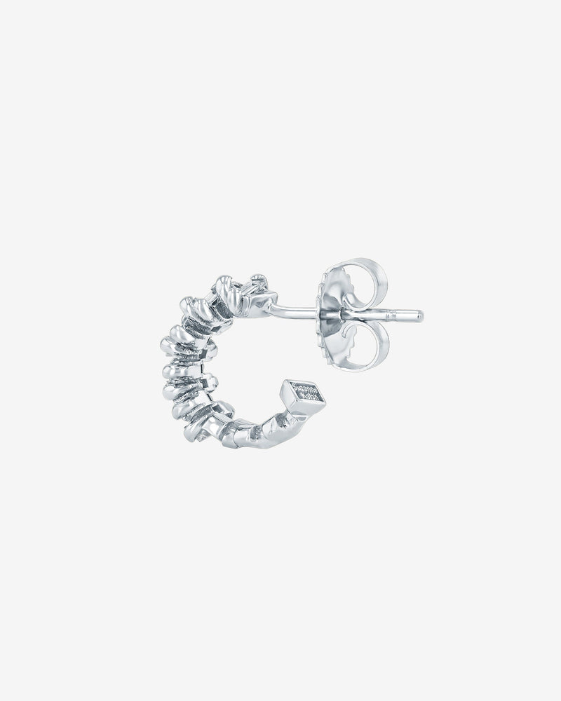 Suzanne Kalan Bold ZigZag Diamond Mini Hoops in 18k white gold