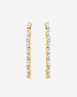 Suzanne Kalan Classic Diamond Mini Tennis Drop Earrings in 18k yellow gold