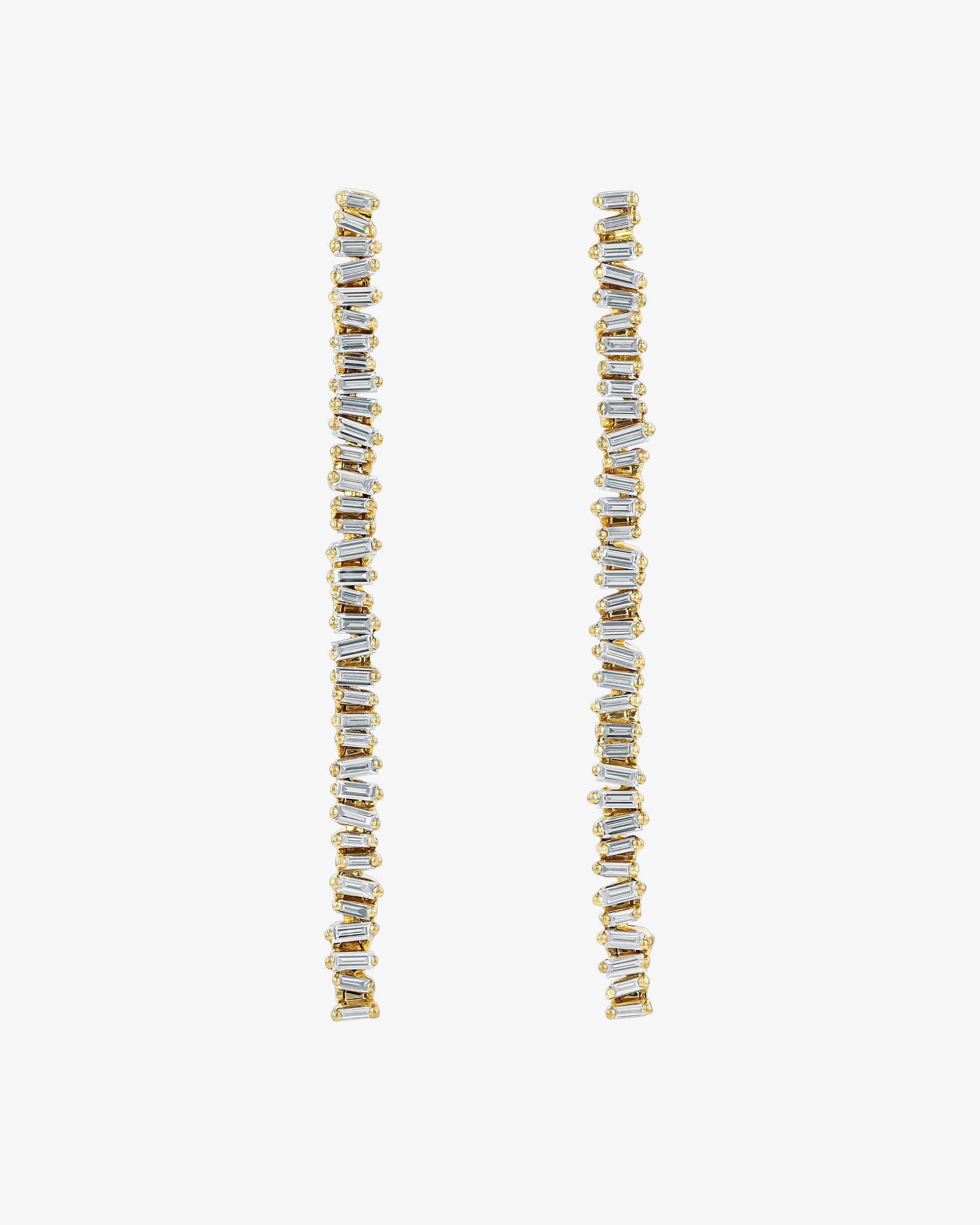 Suzanne Kalan Classic Diamond Savannah Milli Drop Earrings in 18k yellow gold