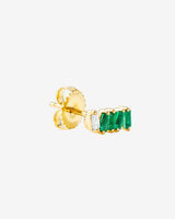Suzanne Kalan Bold Emerald Studs in 18k yellow gold