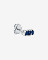 Suzanne Kalan Bold Dark Blue Sapphire Studs in 18k white gold
