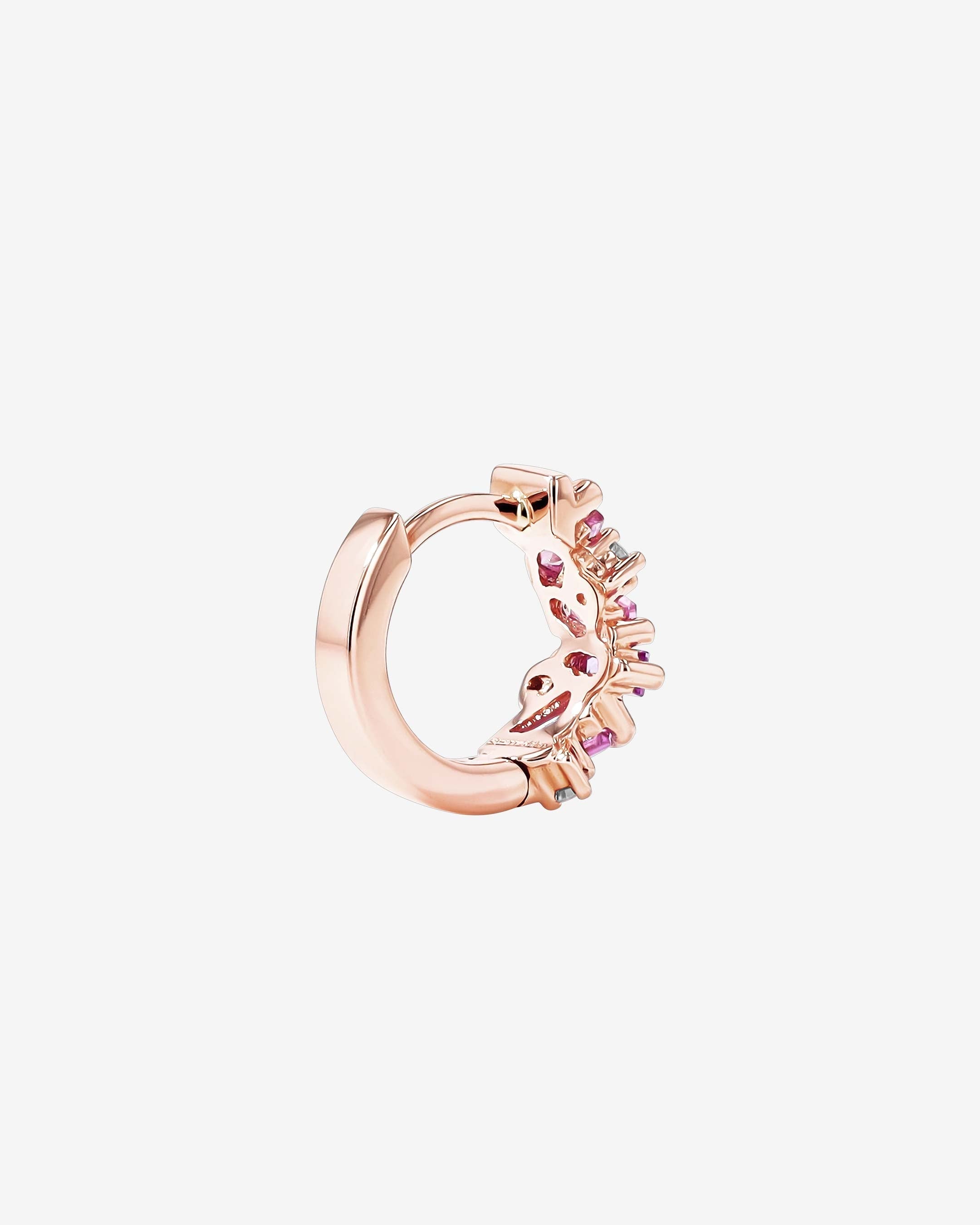 Suzanne Kalan Frenzy Pink Sapphire Huggies in 18k rose gold