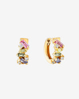 Suzanne Kalan Frenzy Pastel Sapphire Huggies in 18k yellow gold