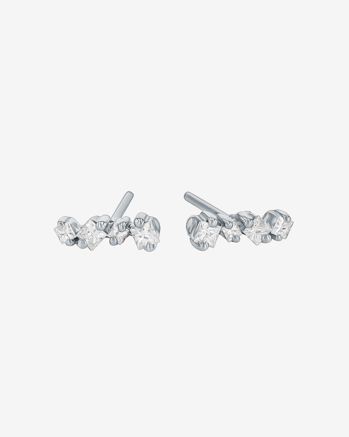 Suzanne Kalan Golden Diamond Mini Studs in 18k white gold