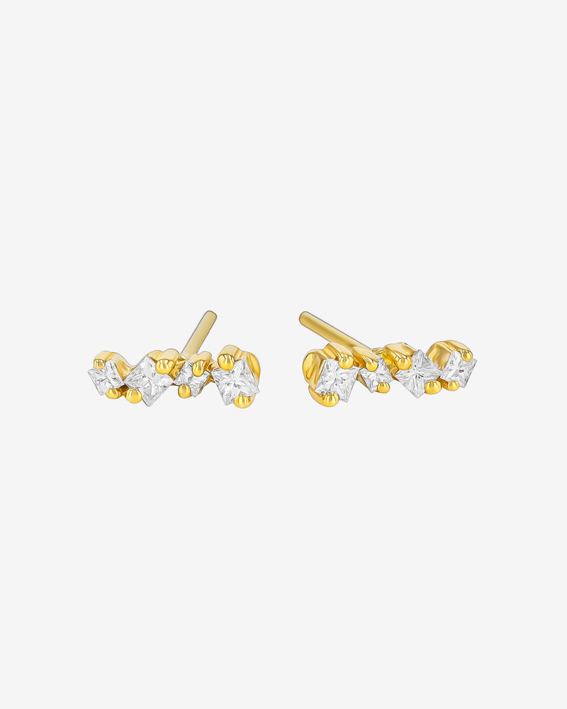 Suzanne Kalan Golden Diamond Mini Studs in 18k yellow gold