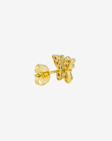 Suzanne Kalan Princess Diamond Mini Butterfly Studs in 18k yellow gold