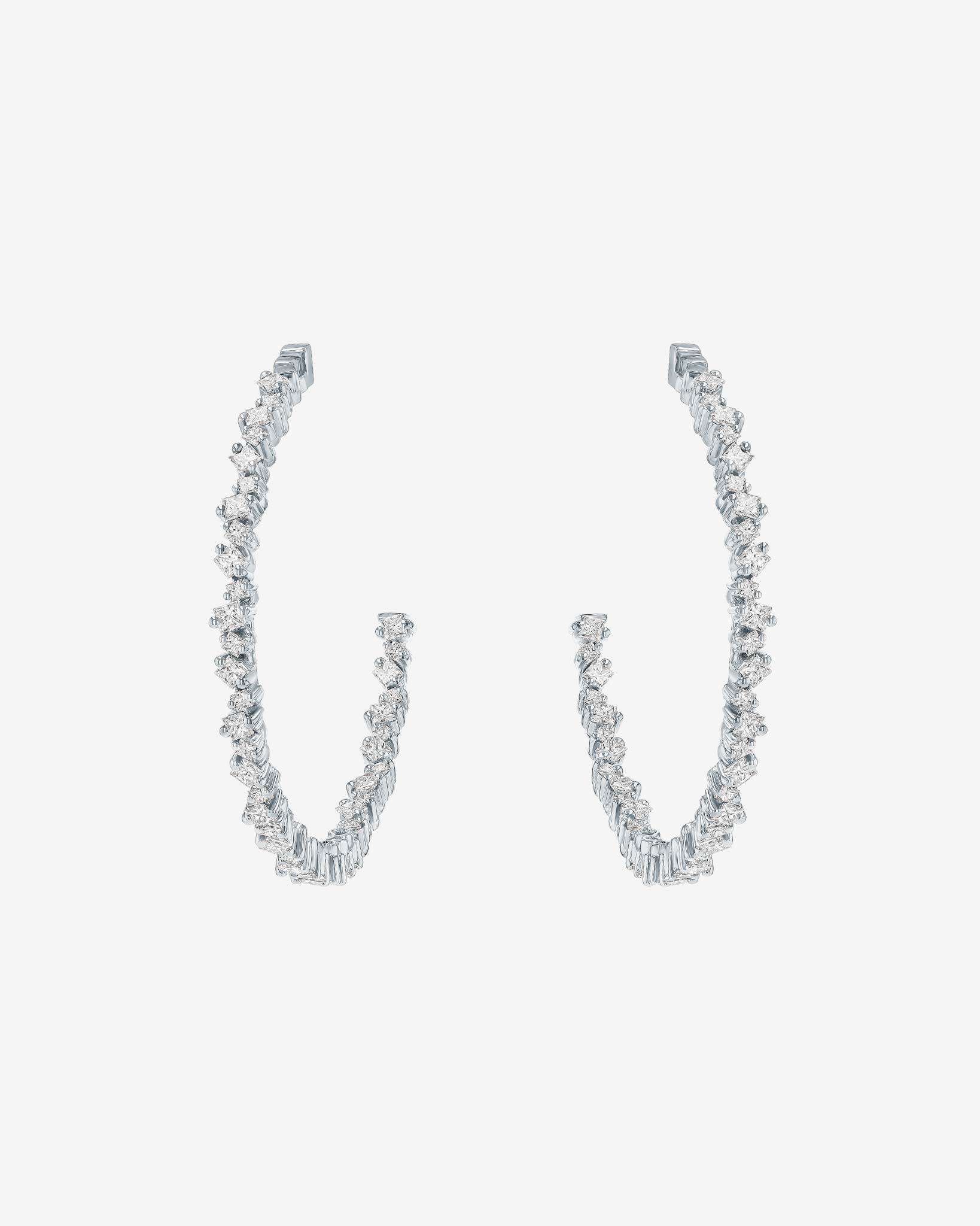 Tiffany Etoille double hoop Diamond Earrings.