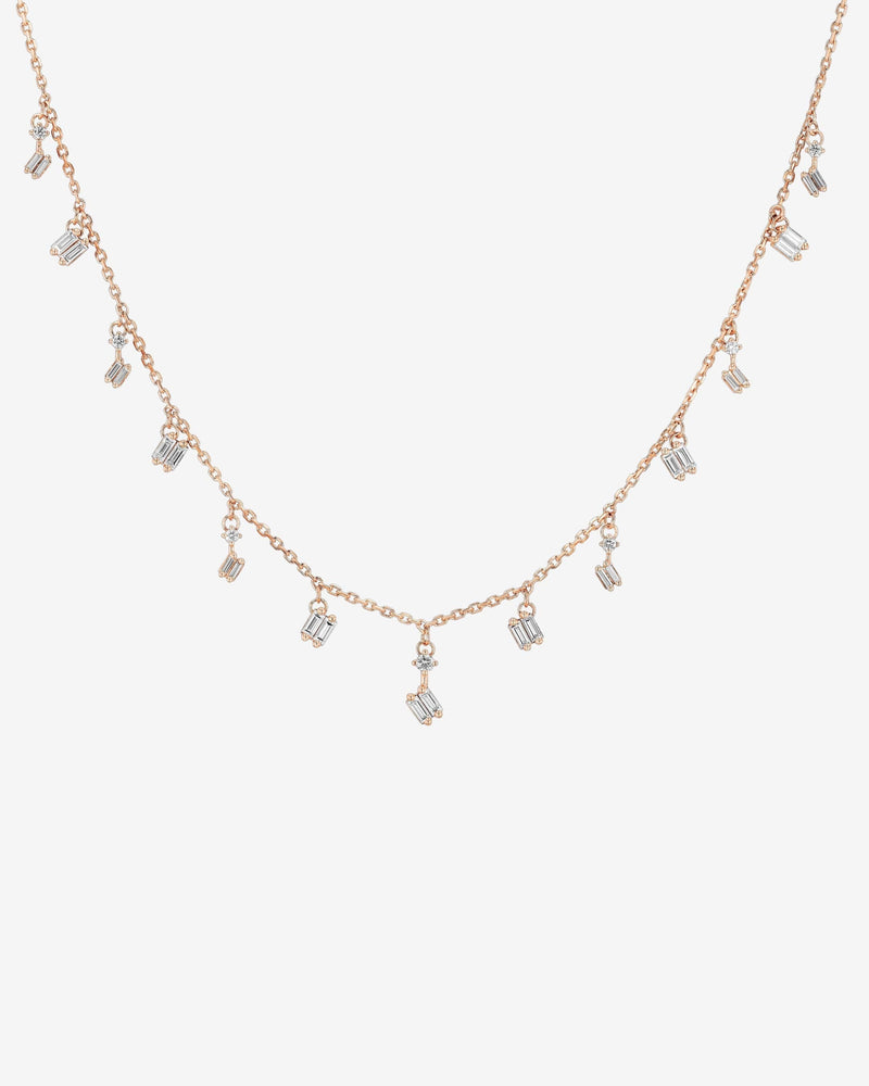 Suzanne Kalan Classic Diamond Cascade Necklace in 18k rose gold