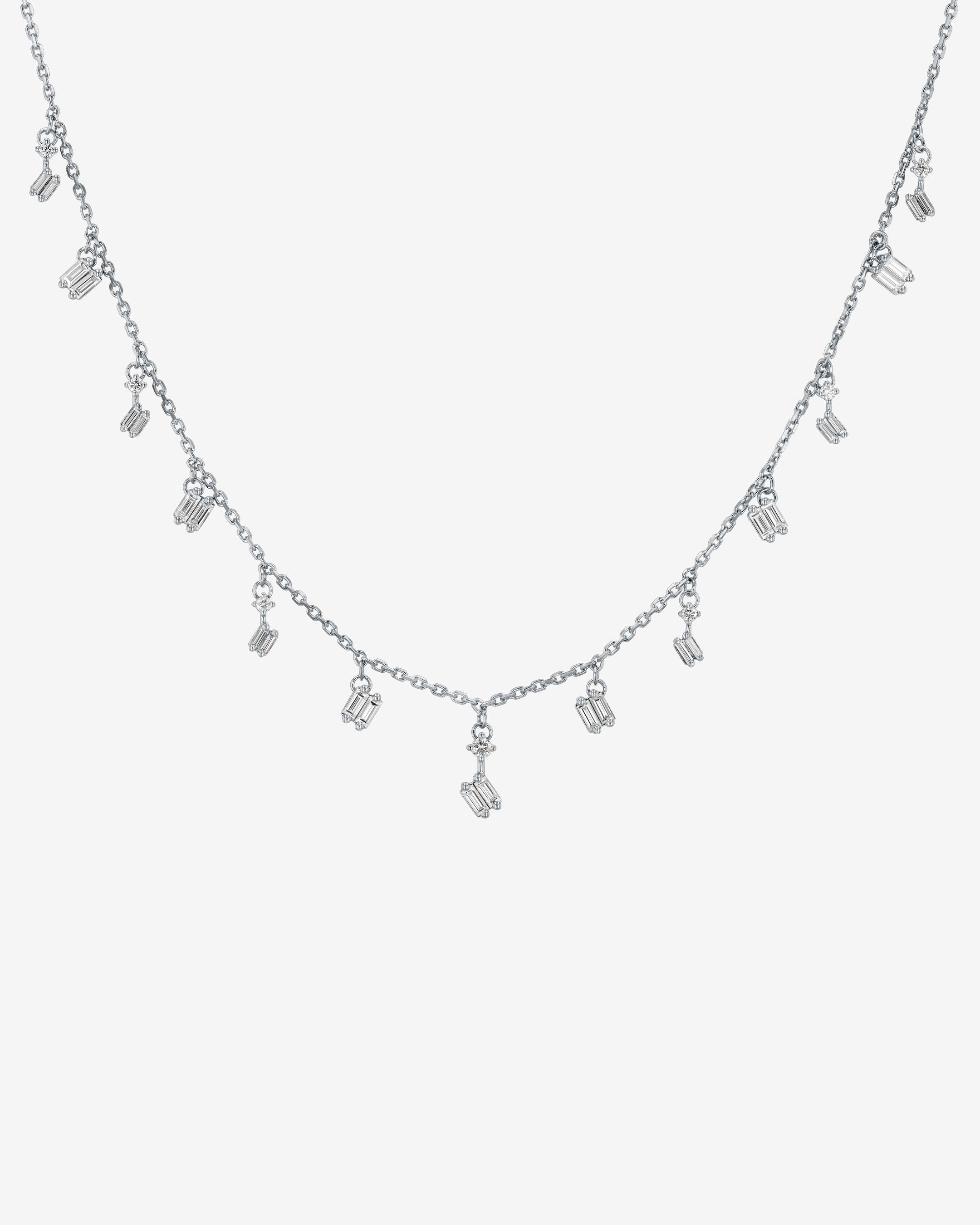 Suzanne Kalan Classic Diamond Cascade Necklace in 18k white gold