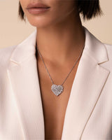 Suzanne Kalan Classic Diamond Large Heart Pendant in 18k white gold