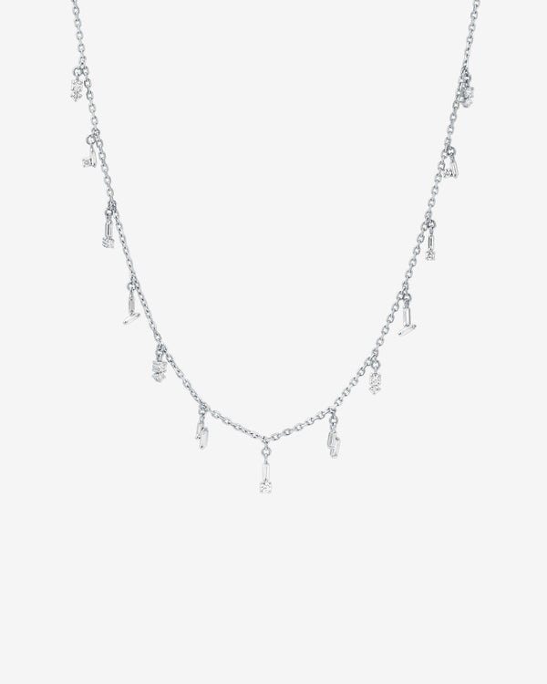 Suzanne Kalan Classic Diamond Drop Necklace in 18k white gold