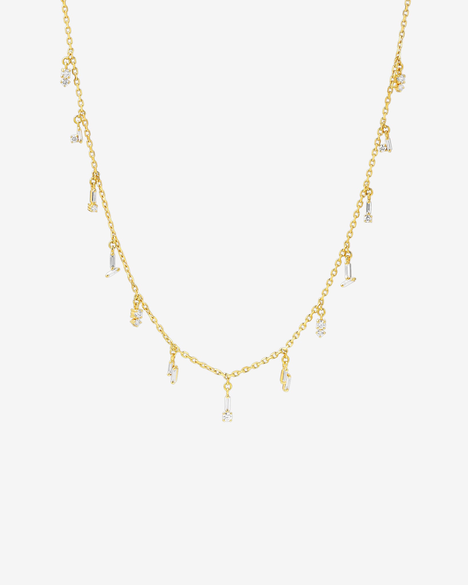 Suzanne Kalan Classic Diamond Drop Necklace in 18k yellow gold