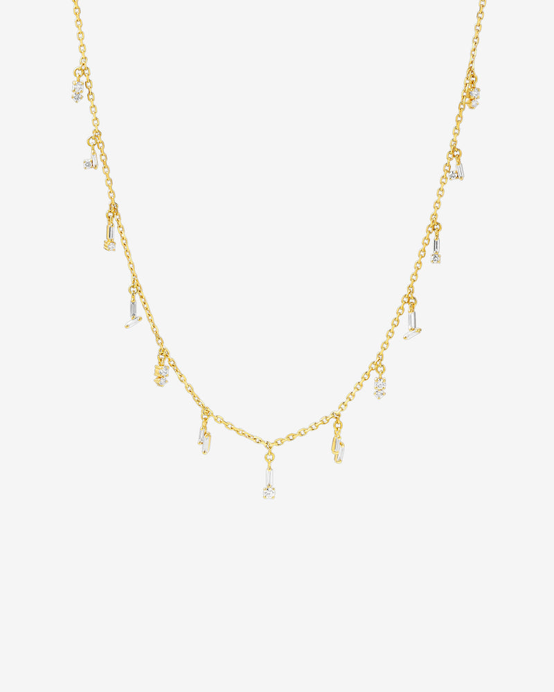 Suzanne Kalan Classic Diamond Drop Necklace in 18k yellow gold