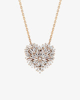 Suzanne Kalan Classic Diamond Medium Heart Pendant in 18k rose gold