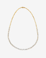 Suzanne Kalan Classic Diamond Baguette Tennis Necklace in 18k yellow gold