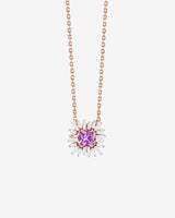 Suzanne Kalan Princess Pink Sapphire Spark Pendant in 18k rose gold