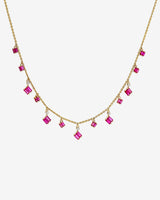 Suzanne Kalan Bold Ruby Cascade Necklace in 18k yellow gold