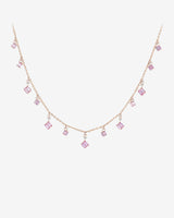 Suzanne Kalan Bold Pink Sapphire Cascade Necklace in 18k rose gold