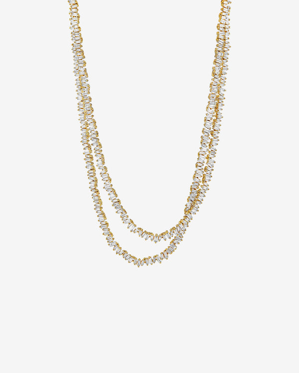 Gold & Diamond Capsule | Baguette Tennis Necklace | Suzanne Kalan ...