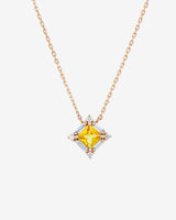 Suzanne Kalan Princess Midi Yellow Sapphire Pendant in 18k rose gold