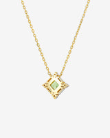 Suzanne Kalan Princess Midi Green Sapphire Pendant in 18k yellow gold