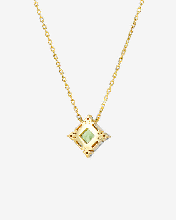 Suzanne Kalan Princess Midi Green Sapphire Pendant in 18k yellow gold