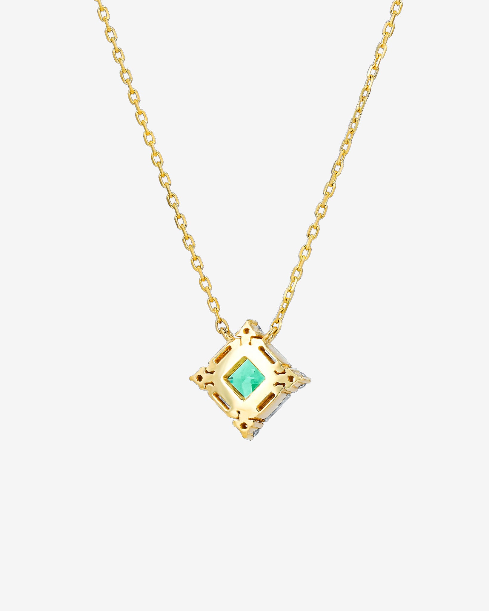Suzanne Kalan Princess Midi Emerald Pendant in 18k yellow gold