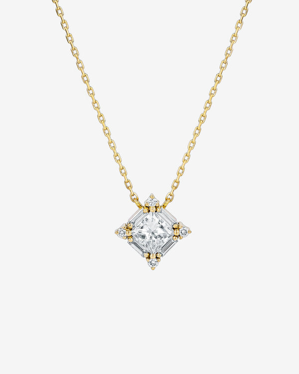 Suzanne Kalan Princess Midi Diamond Pendant in 18k yellow gold