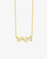 Suzanne Kalan Inlay Diamond Mini Bar Pendant in 18k yellow gold