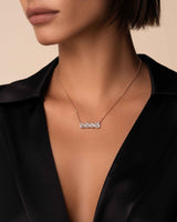Suzanne Kalan Shimmer Diamond Bar Pendant in 18k rose gold