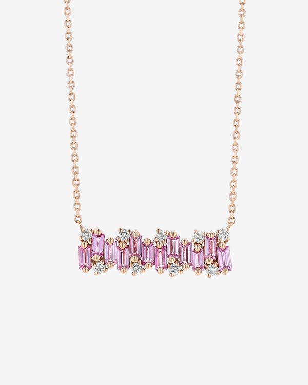 Pink Sapphire Chandelier Necklace