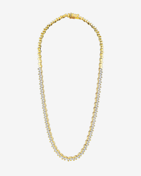 Suzanne Kalan Princess Milli Diamond Tennis Necklace in 18k yellow gold