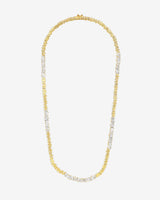Suzanne Kalan Golden Diamond 17" Inch Baguette Tennis Necklace in 18k yellow gold