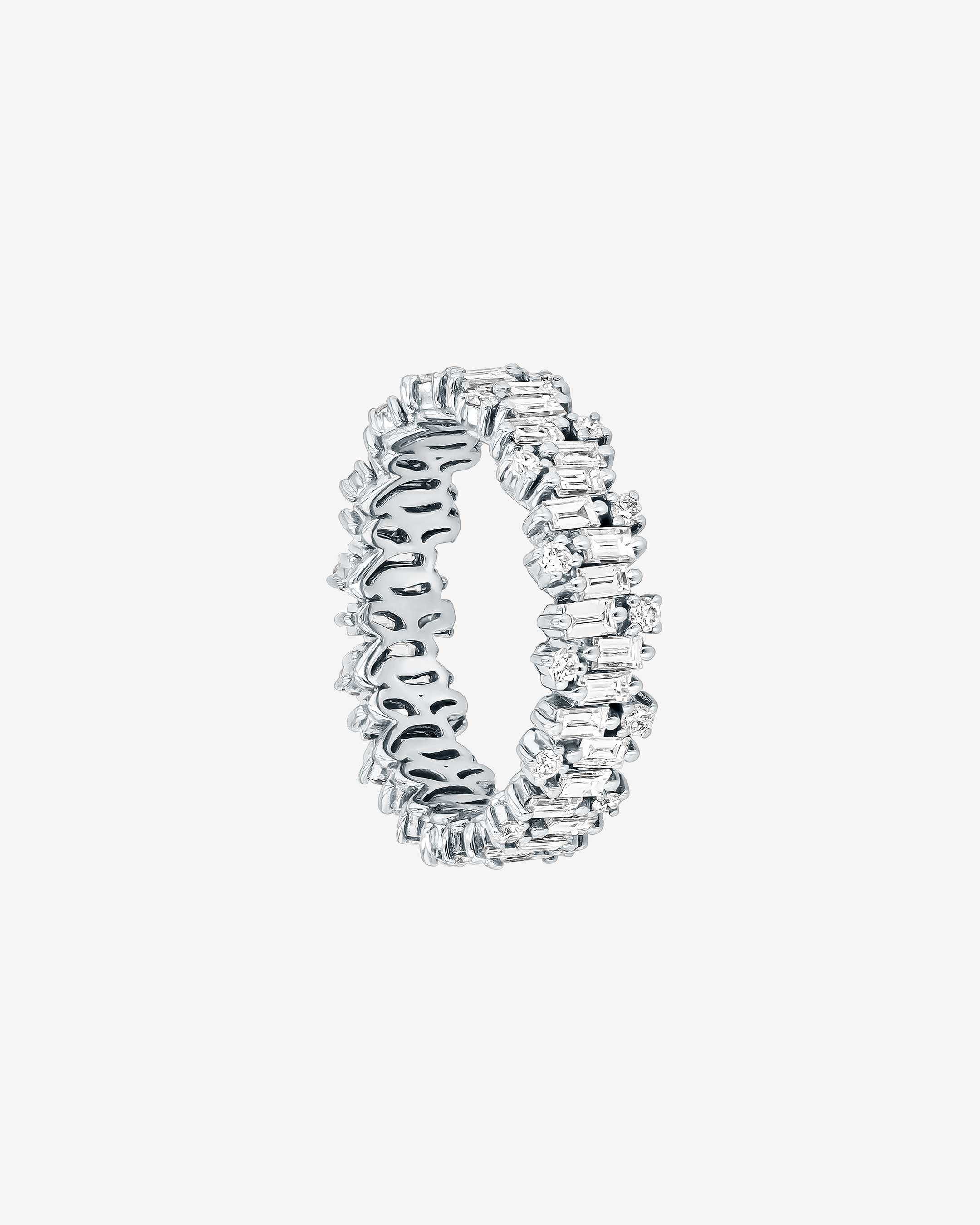 Suzanne Kalan Classic Diamond Shimmer Eternity Band in 18k white gold