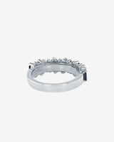 Suzanne Kalan Bold Dark Blue Sapphire Half Band in 18k white gold
