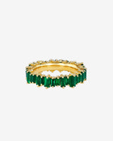 Suzanne Kalan Bold Emerald Eternity Band in 18k yellow gold