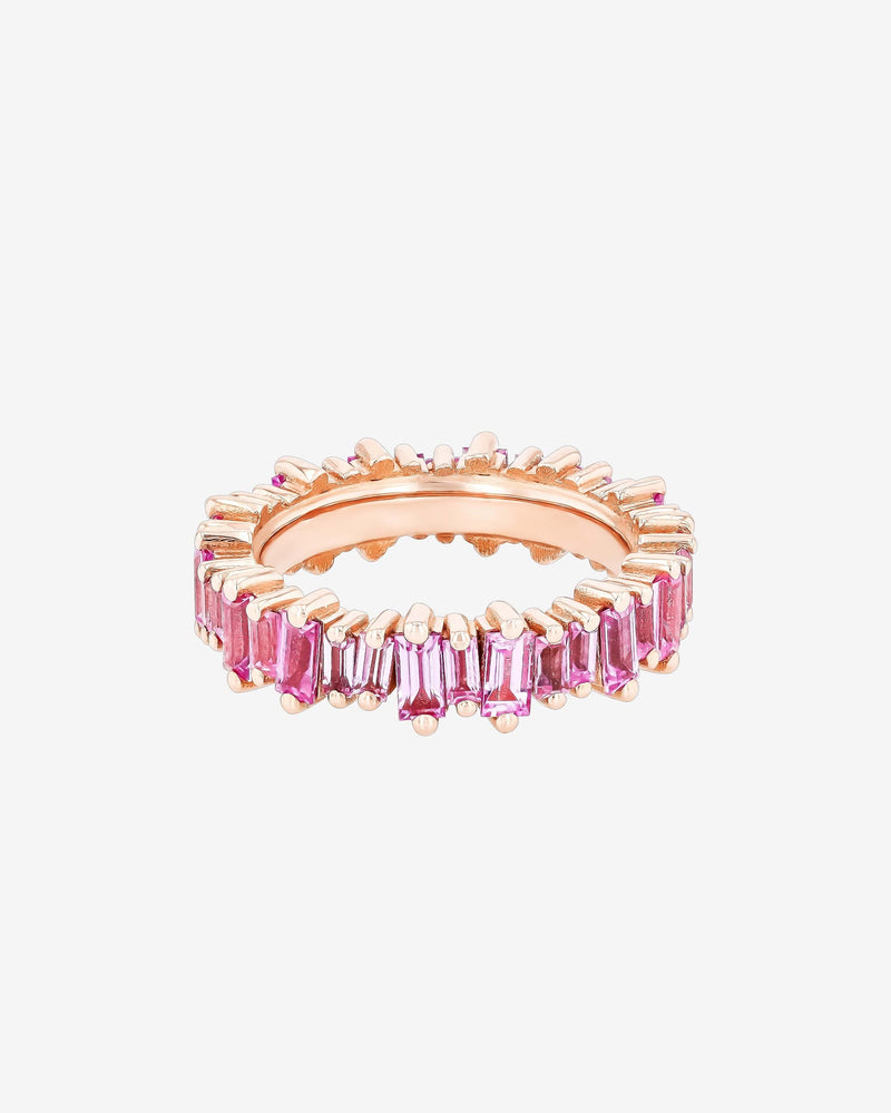 Suzanne Kalan Bold Pink Sapphire Eternity Band in 18k rose gold